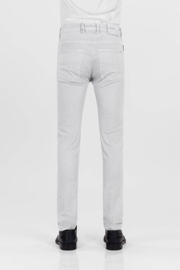 Sartoria Tramarossa PANTALONE MICHELANGELO ZIP SS REGULAR IN GABARDINA DI COTONE STRETCH GRIGIO Vendita Economica
