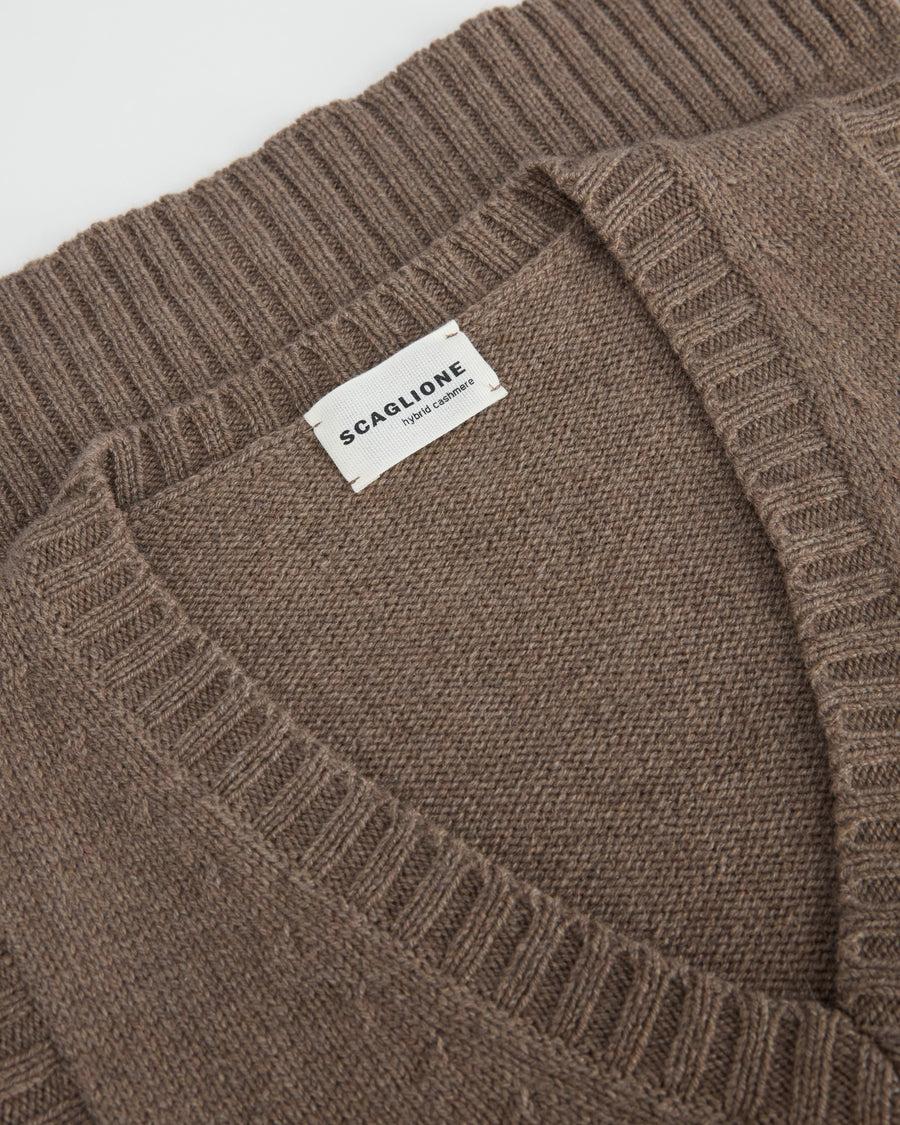 Scaglione GILET SOFT HYBRID CASHMERE TAUPE Qualità