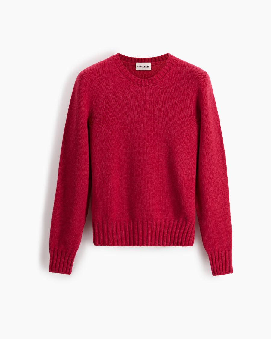 Scaglione ROUND NECK SOFT HYBRID CASHMERE MAGENTA Promozione