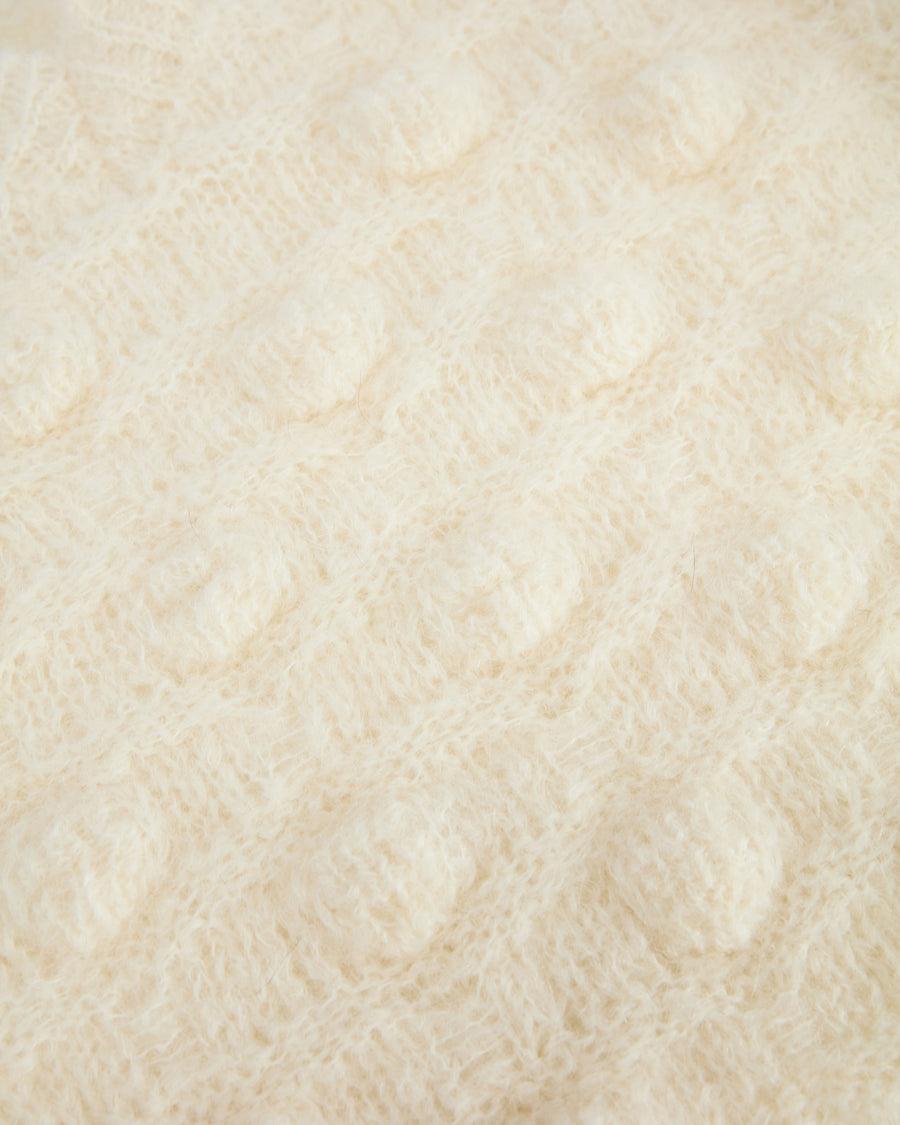 Scaglione V NECK OVER HAZELNUT STITCH MILK Promozione Limitata