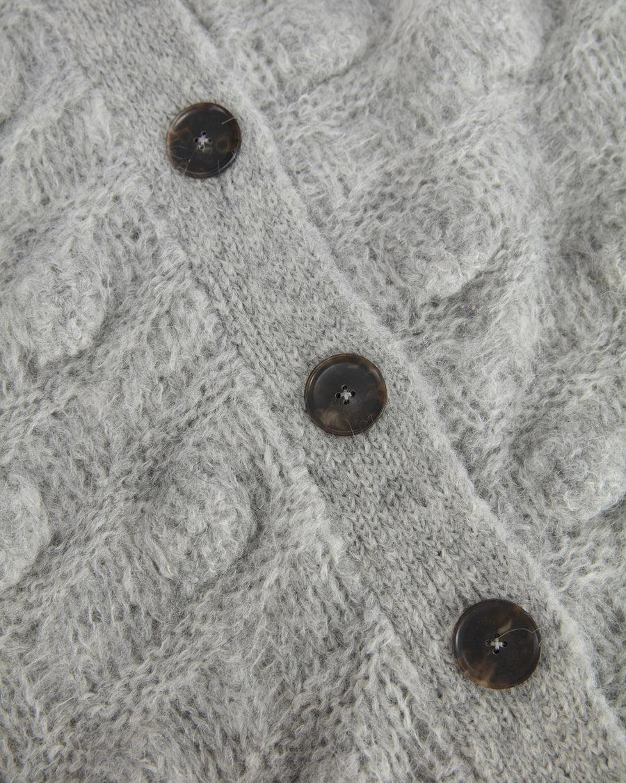 Scaglione COAT MAXY CARDIGAN OVER HAZELNUT STITCH GREY Fino Al -60%