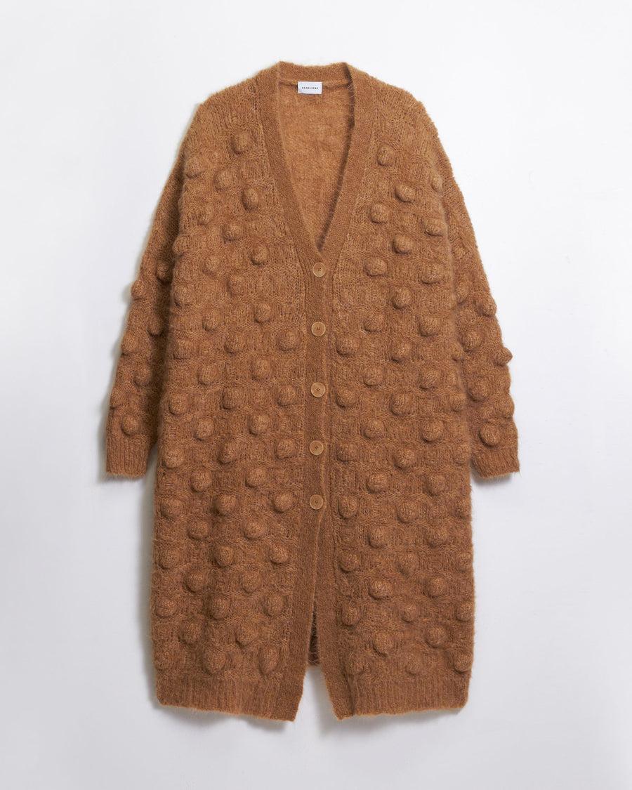 Scaglione COAT MAXY CARDIGAN OVER HAZELNUT STITCH CARAMEL Sottocosto