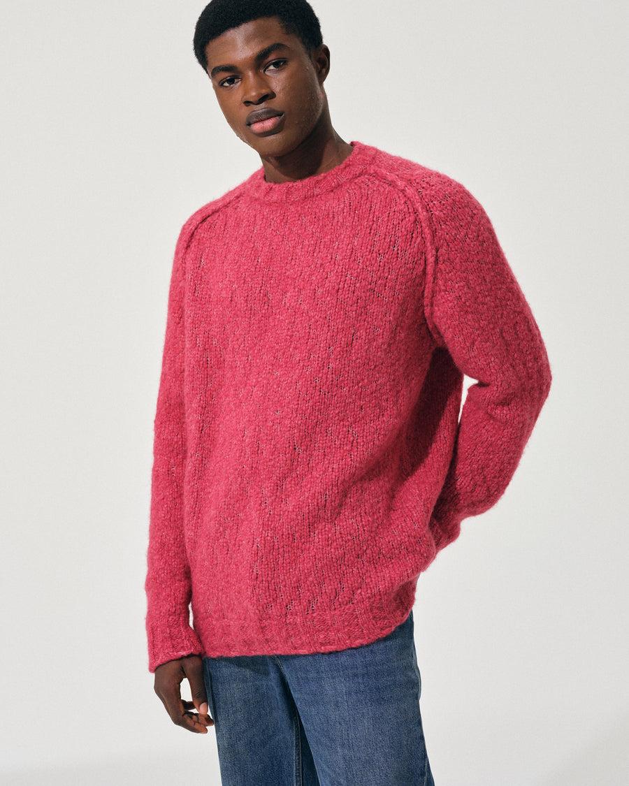 Scaglione ROUND NECK RAGLAN SOFT ALPACA DAHLIA Outlet