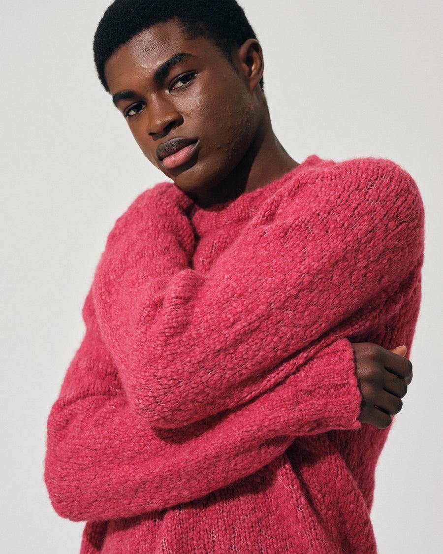 Scaglione ROUND NECK RAGLAN SOFT ALPACA DAHLIA Outlet