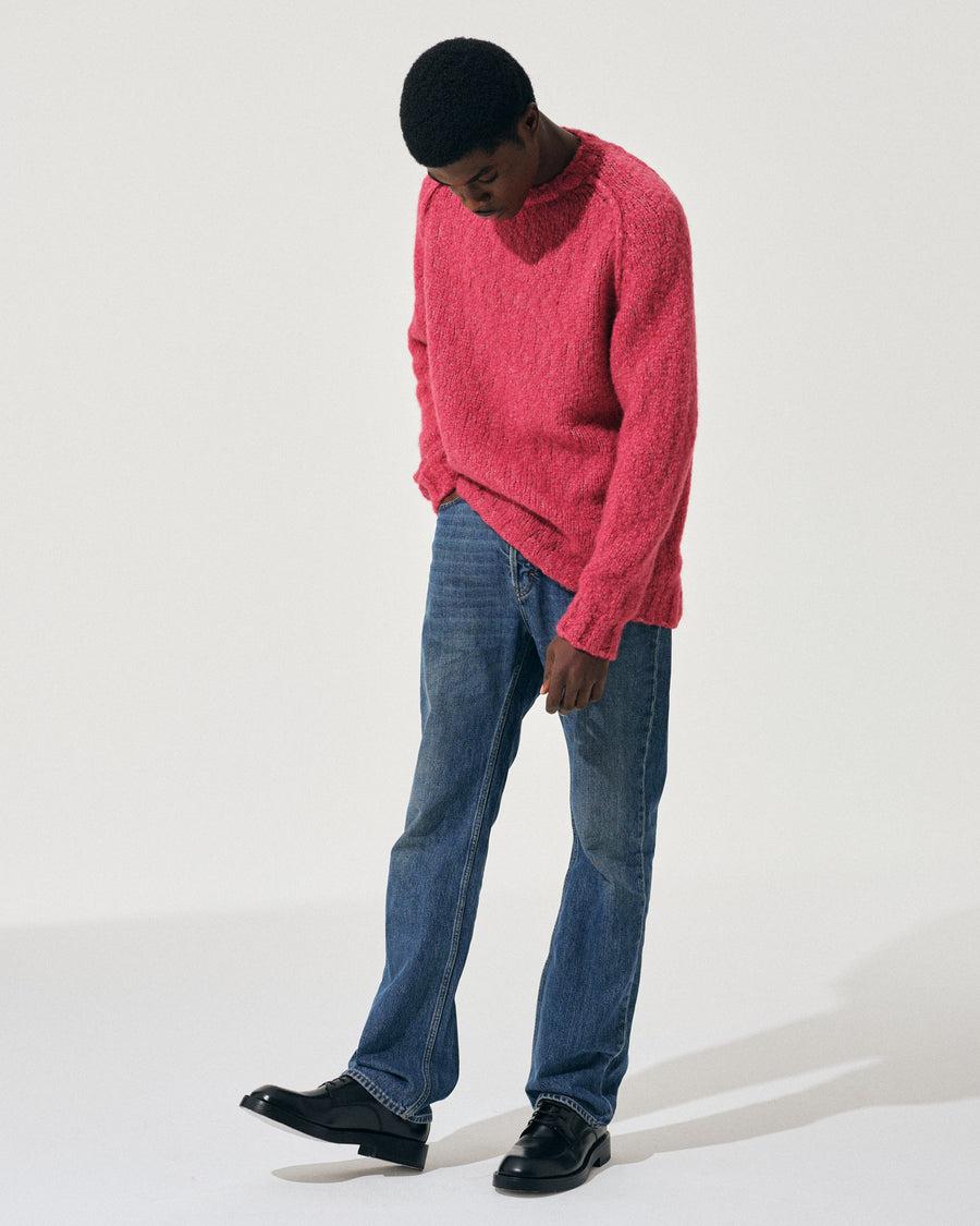 Scaglione ROUND NECK RAGLAN SOFT ALPACA DAHLIA Outlet
