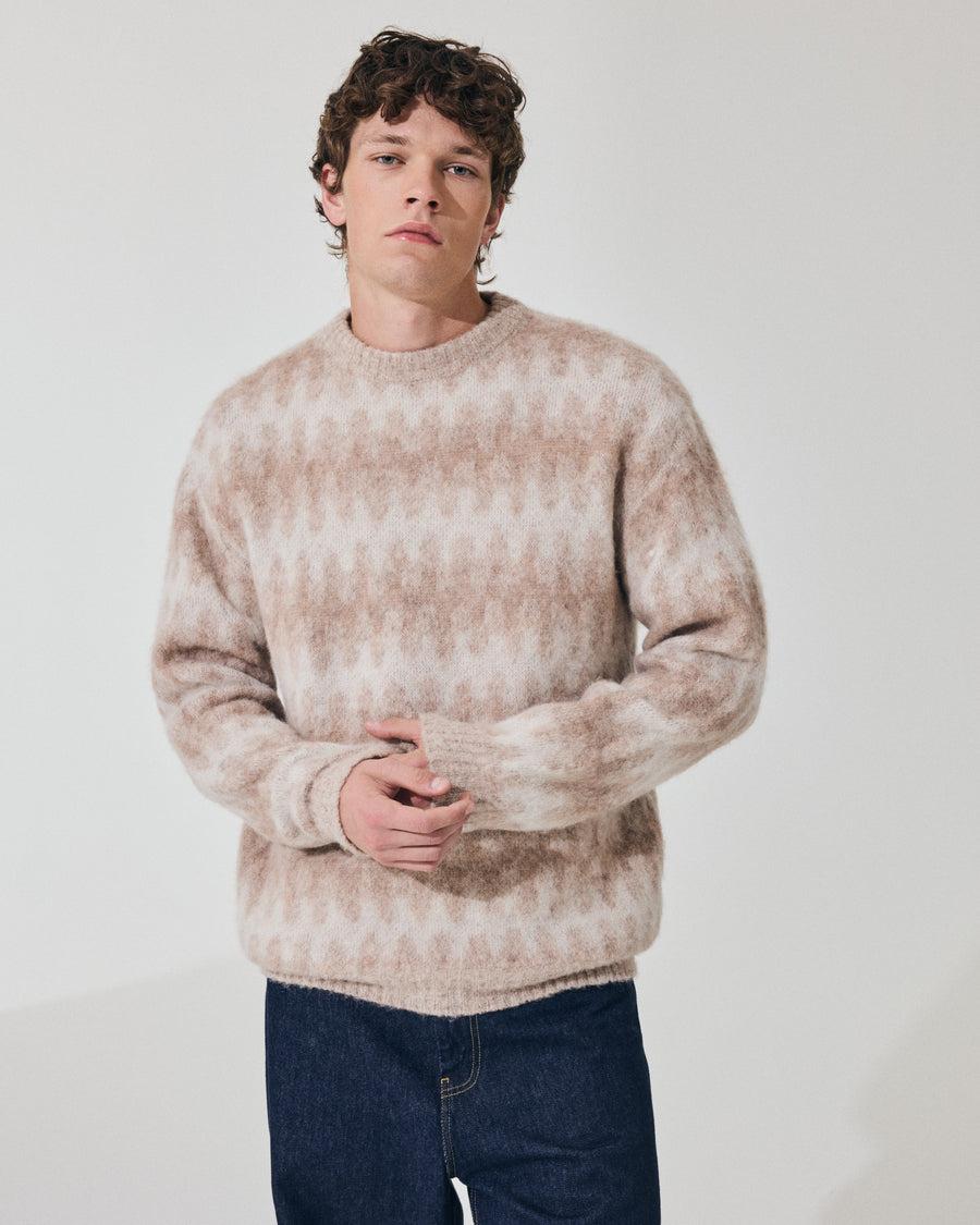Scaglione ROUND NECK JQD WAVES BRUSHED BEIGE Offerte