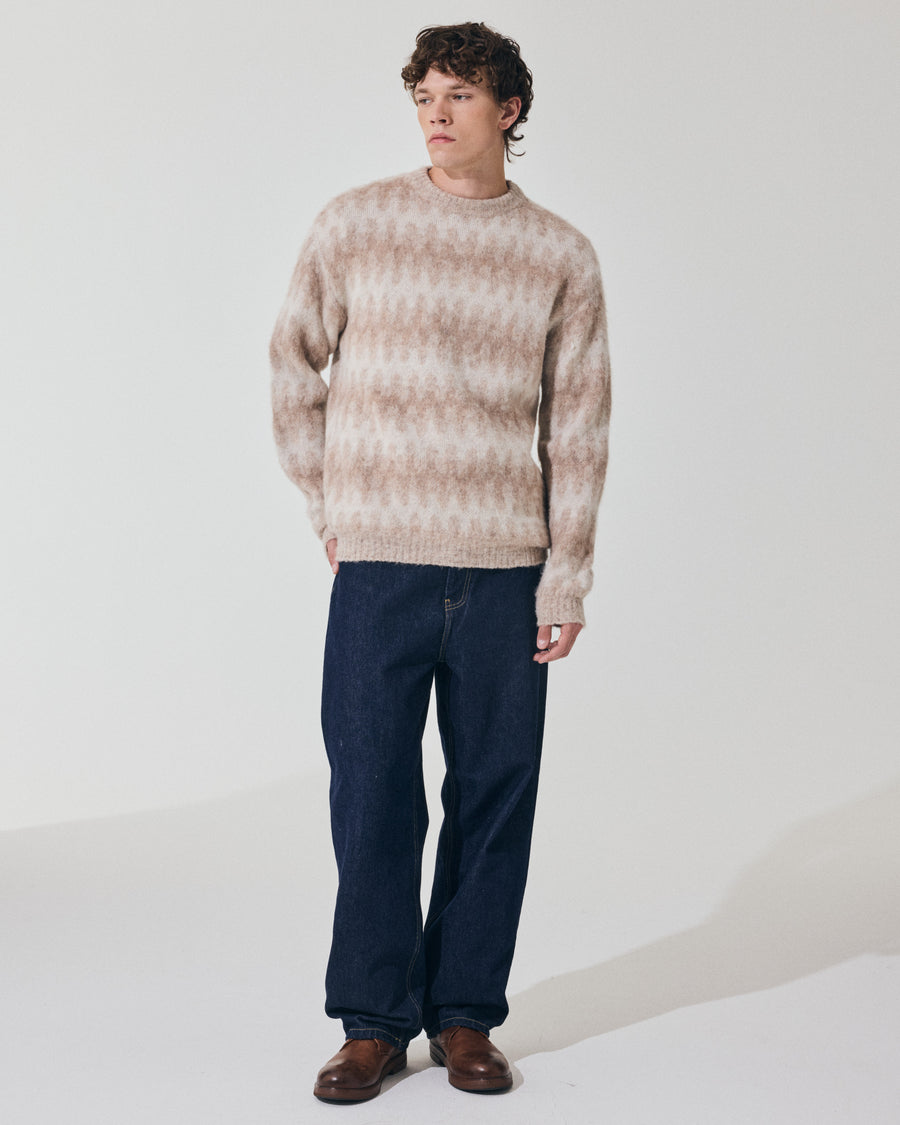 Scaglione ROUND NECK JQD WAVES BRUSHED BEIGE Offerte