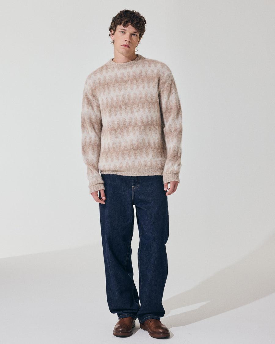 Scaglione ROUND NECK JQD WAVES BRUSHED BEIGE Offerte