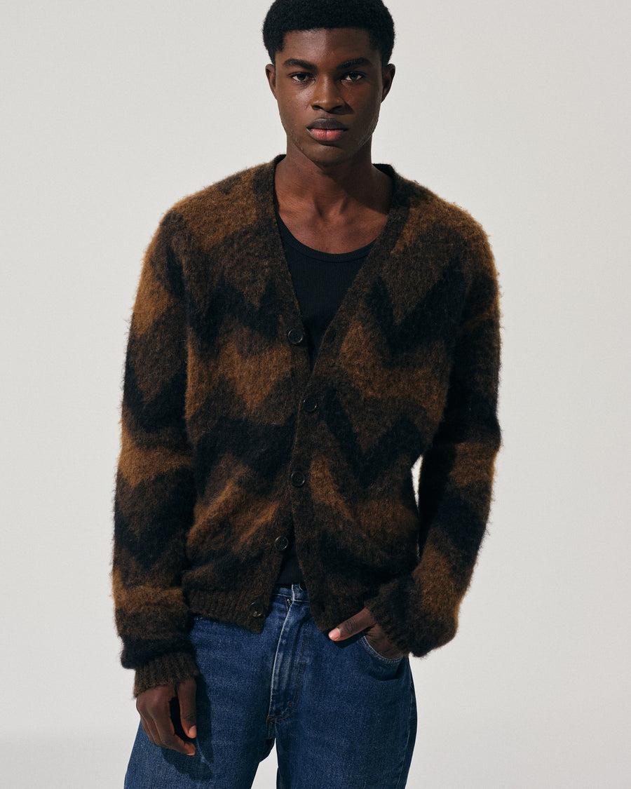 Scaglione CARDIGAN JQD ZIGZAGBRUSHED RUST Hotsell