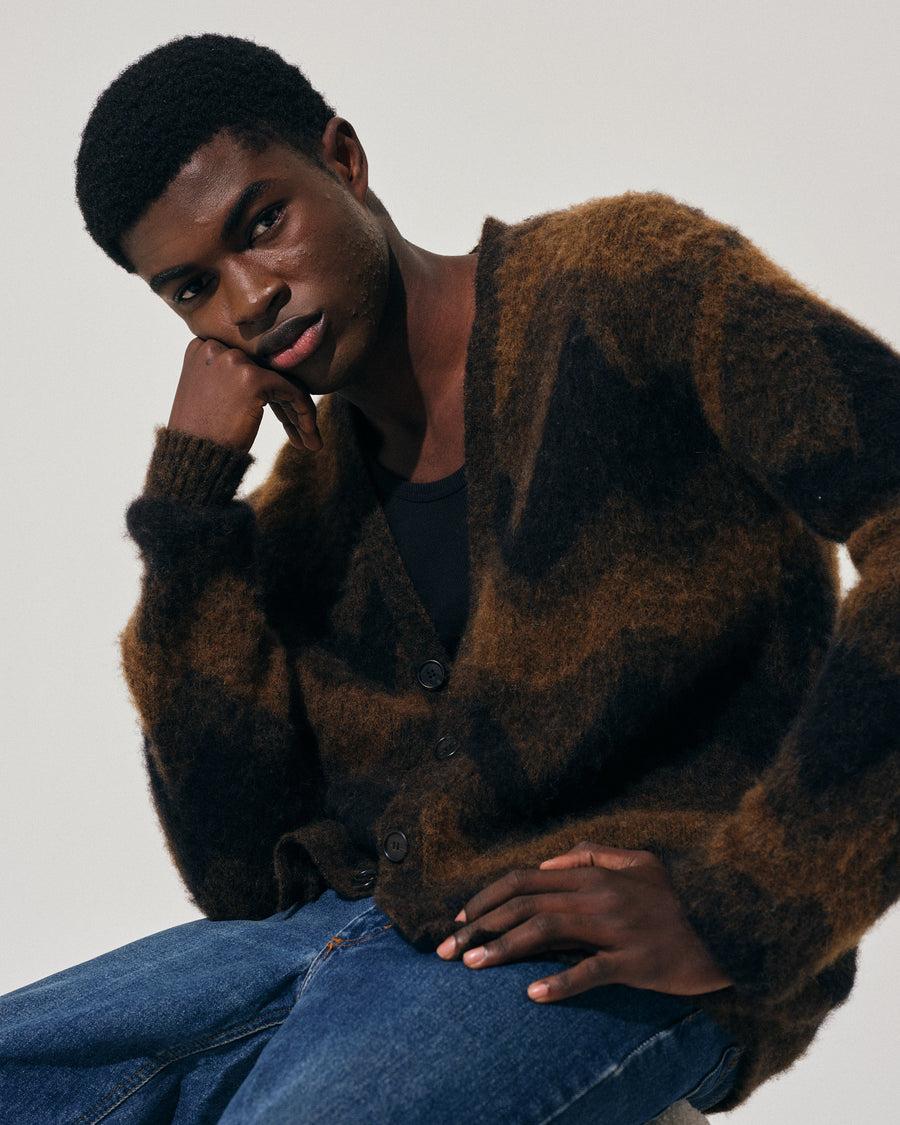Scaglione CARDIGAN JQD ZIGZAGBRUSHED RUST Hotsell