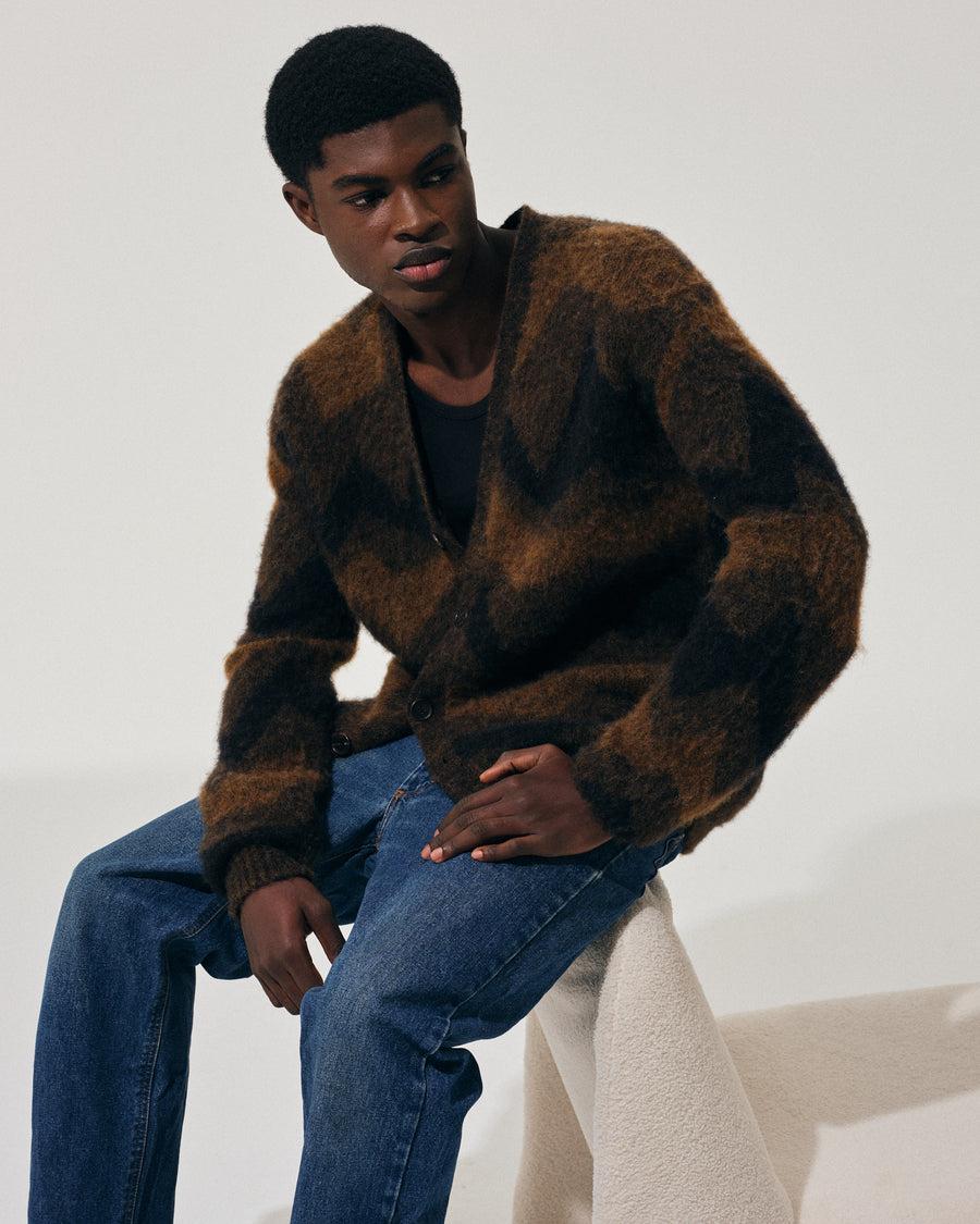 Scaglione CARDIGAN JQD ZIGZAGBRUSHED RUST Hotsell