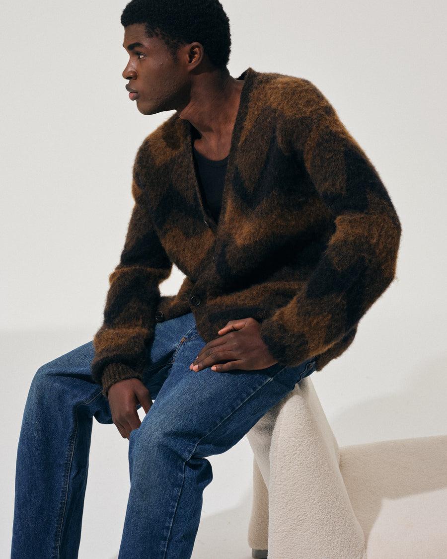Scaglione CARDIGAN JQD ZIGZAGBRUSHED RUST Hotsell