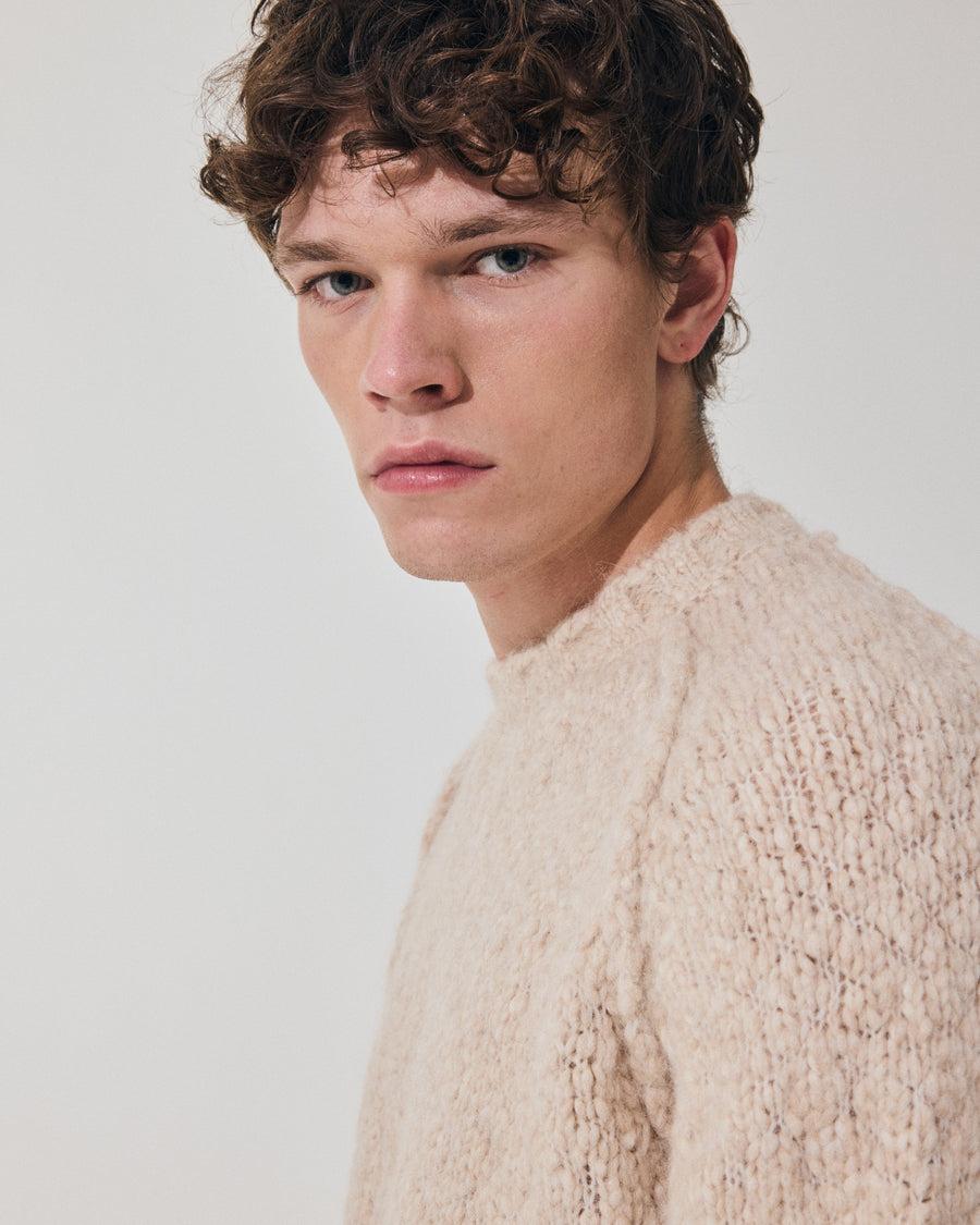 Scaglione ROUND NECK RAGLAN SOFT ALPACA SAND I Più Venduti