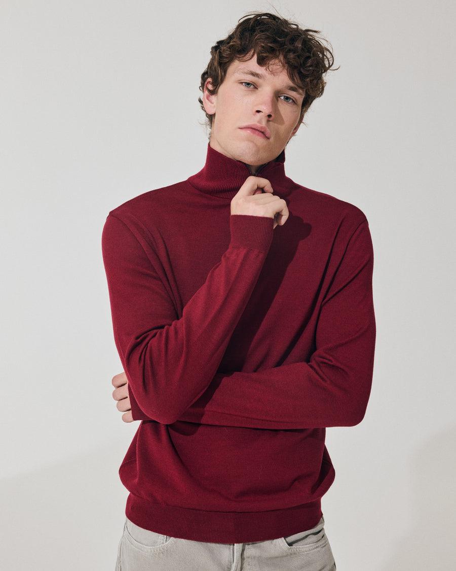 Scaglione ARMY ZIP COMPACT MERINO MERLOT Vendite Flash