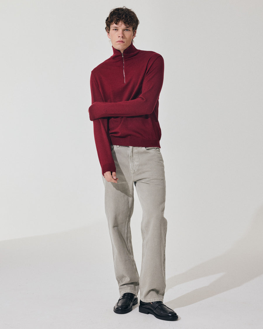 Scaglione ARMY ZIP COMPACT MERINO MERLOT Vendite Flash