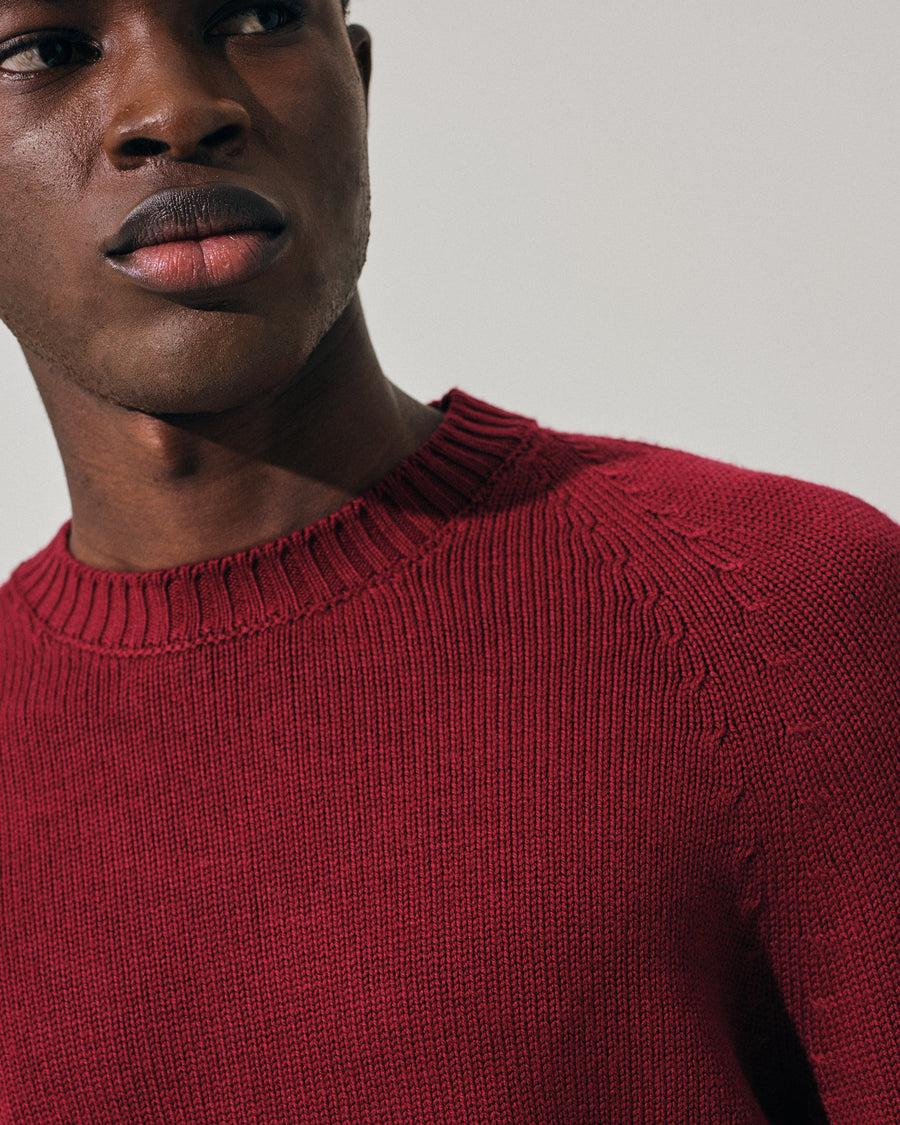 Scaglione ROUND NECK RAGLAN SOFT MERINO MERLOT Outlet
