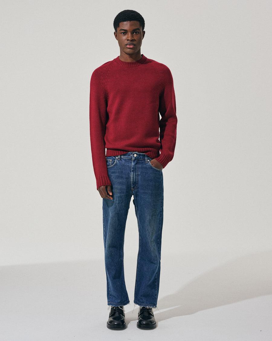 Scaglione ROUND NECK RAGLAN SOFT MERINO MERLOT Outlet