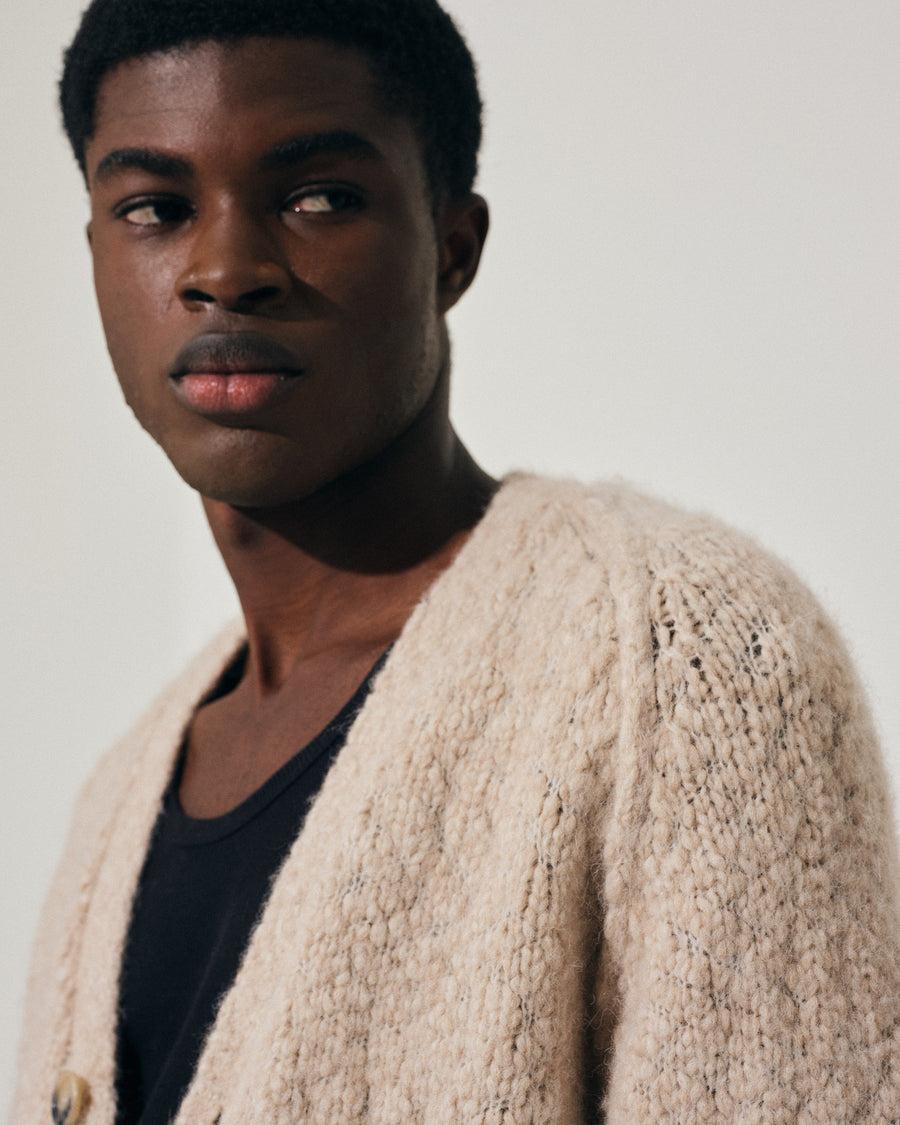 Scaglione CARDIGAN RAGLAN SOFT ALPACA SAND Moda