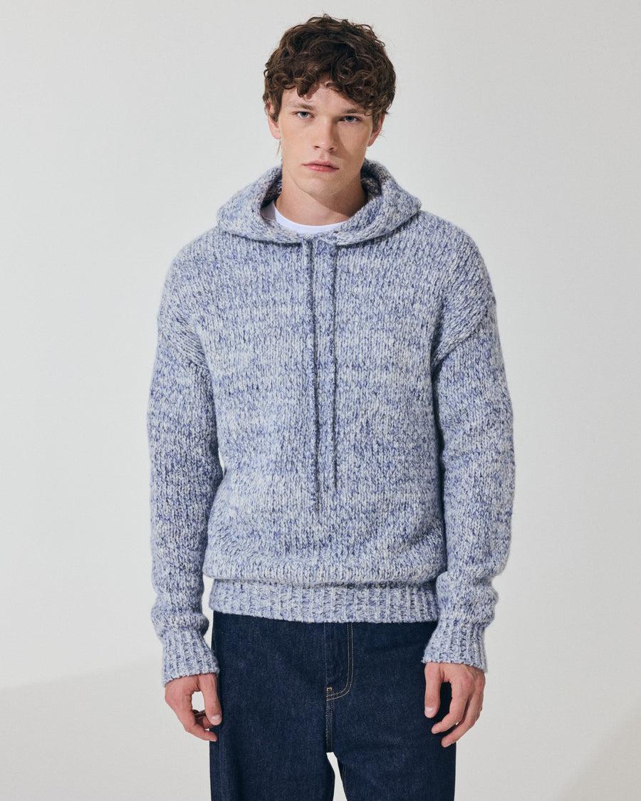 Scaglione HOODIE OVER MOULINE' NAVY Promozione