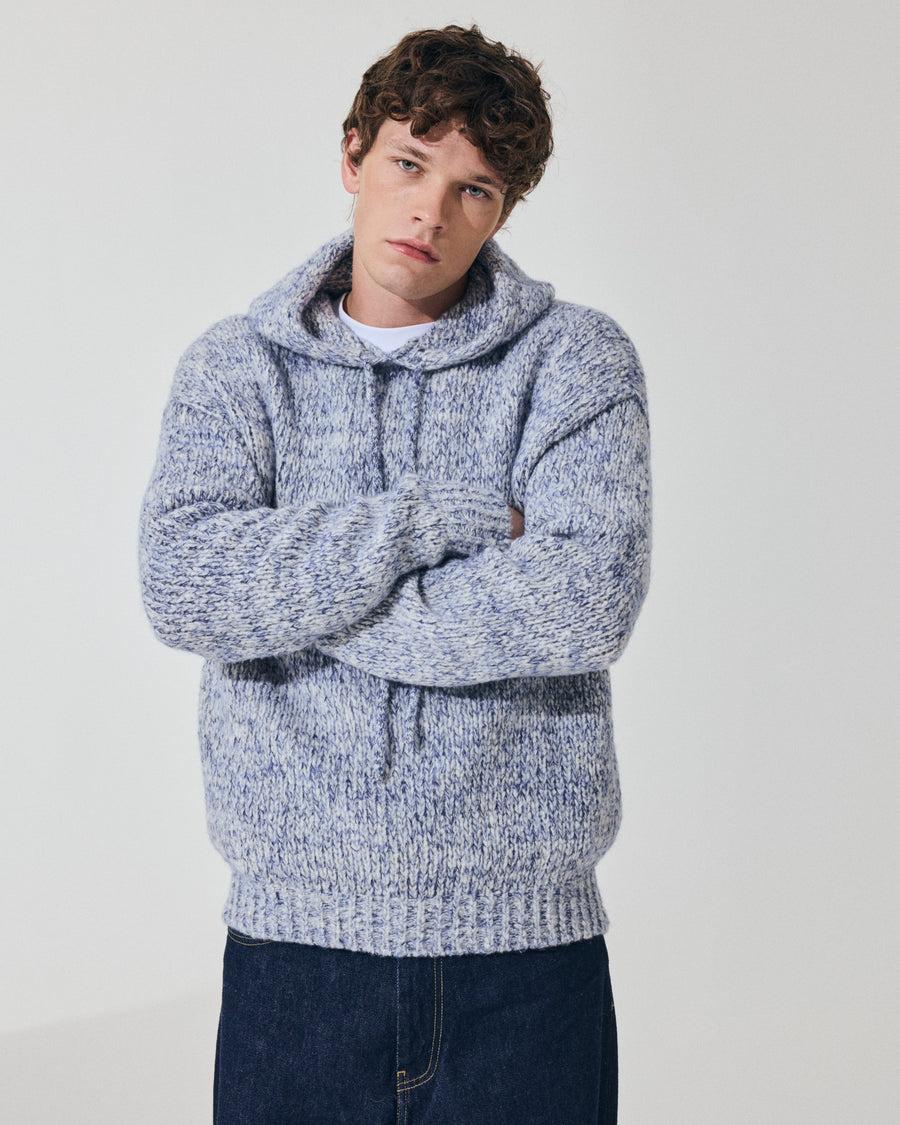 Scaglione HOODIE OVER MOULINE' NAVY Promozione