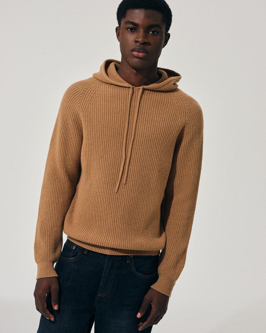 Scaglione HOODIE FISHERMAN MIXCASH CARAMEL Spedizione Gratuita