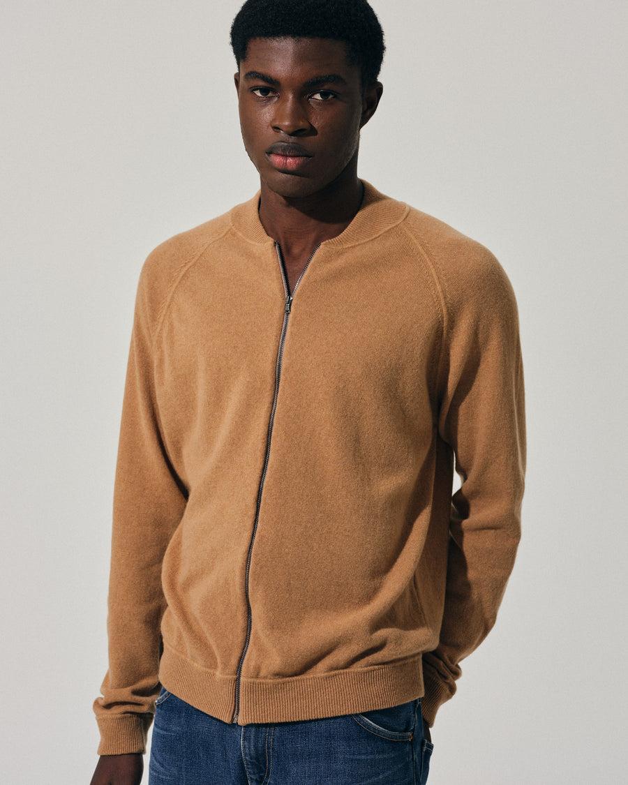 Scaglione BOMBER ZIP LEGGERO CARAMEL Pezzi Unici