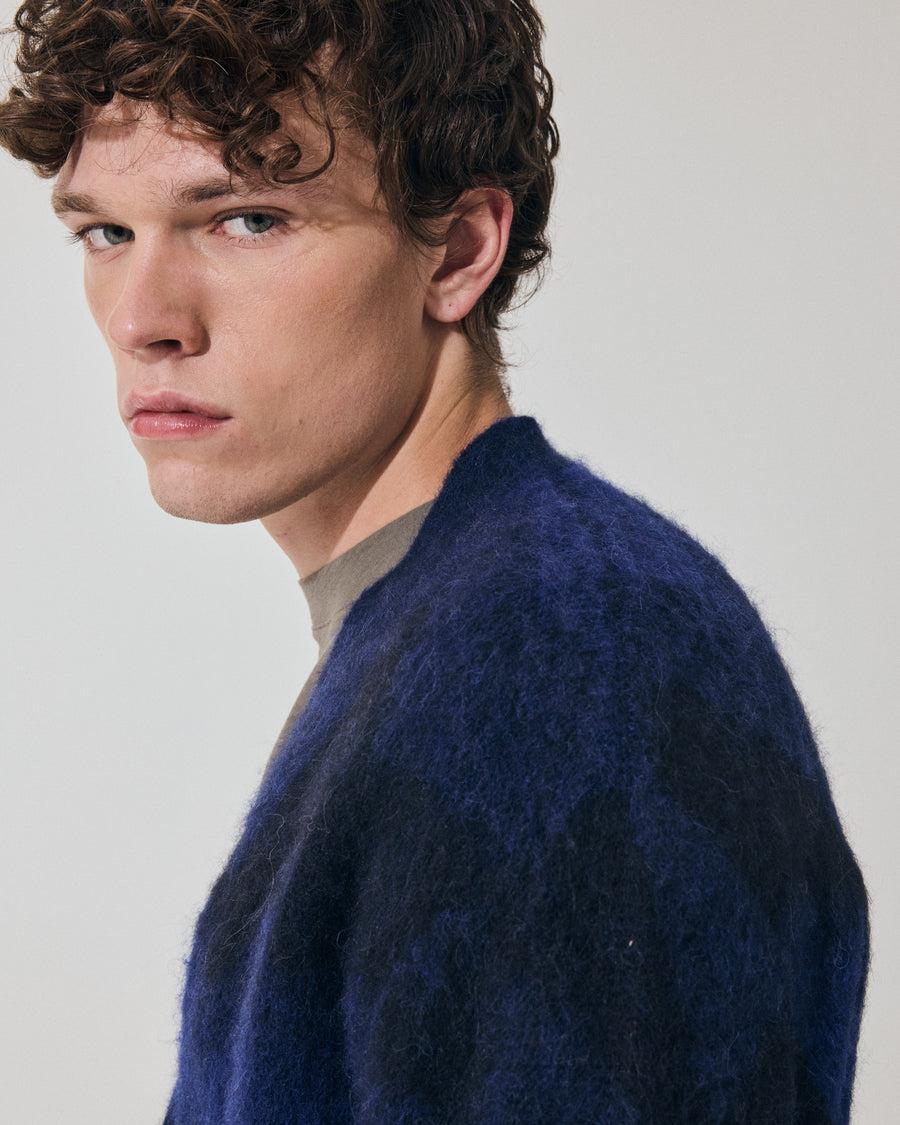 Scaglione CARDIGAN JQD ZIGZAGBRUSHED ROYAL Soddisfazione Garantita