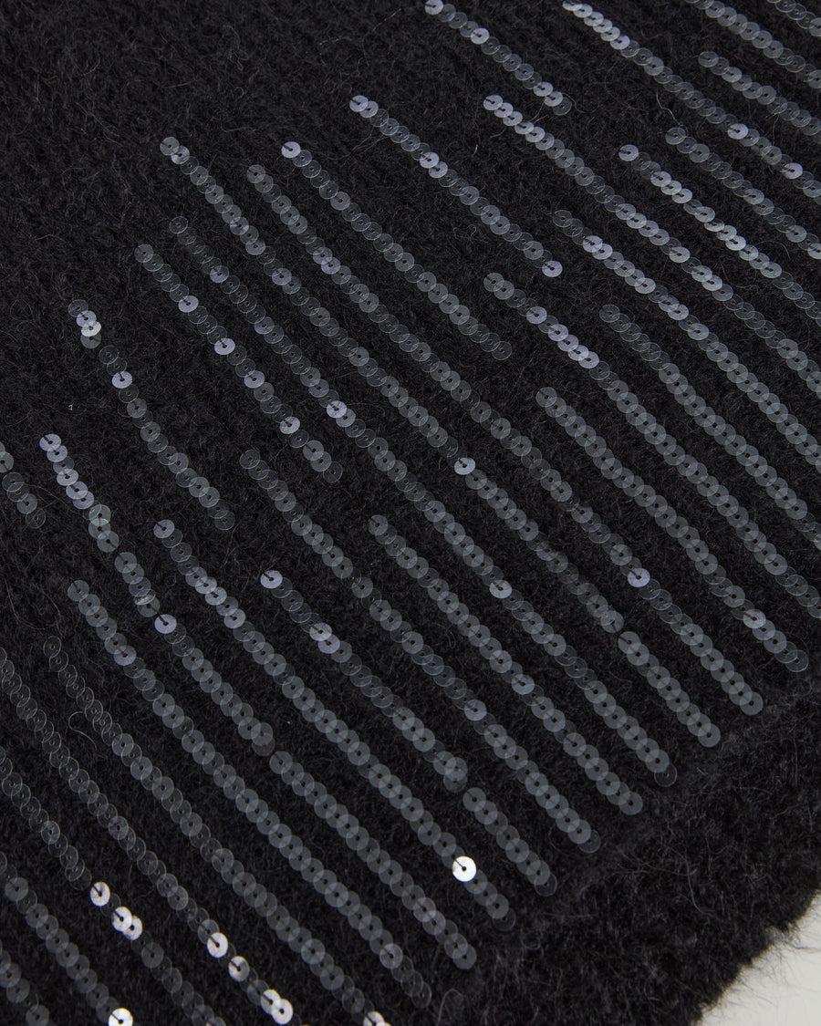 Scaglione PONCHO V PAILLETTES BLACK Convenienza