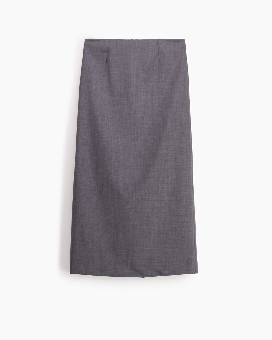Scaglione SKIRT MERINO TUBINOLUNGA SMOG Vendita Economica