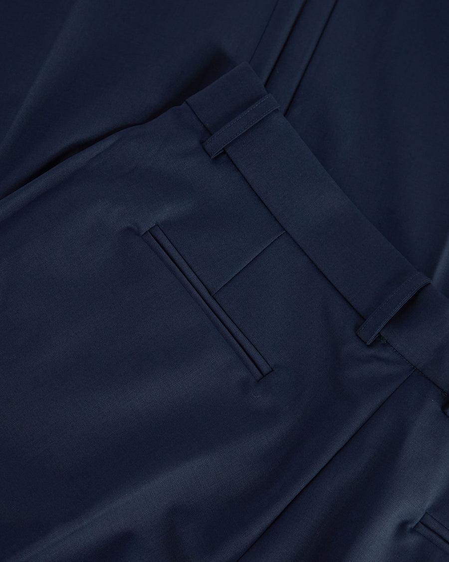 Scaglione PANTS PIEGA CENTALE MERINO NAVY In Saldo