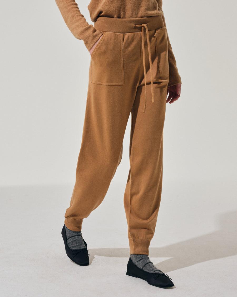 Scaglione PANTS FELPA MERINO CAMEL Italia
