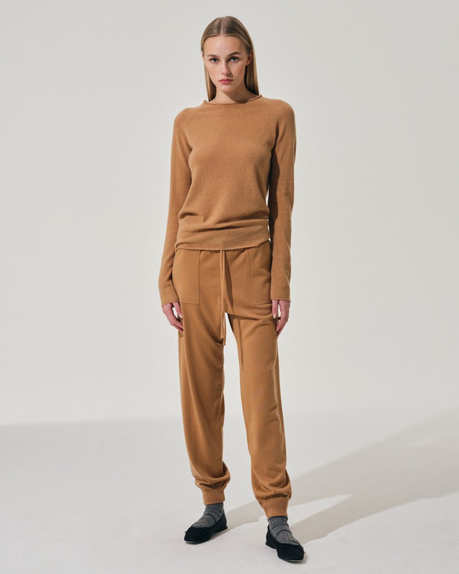 Scaglione PANTS FELPA MERINO CAMEL Italia
