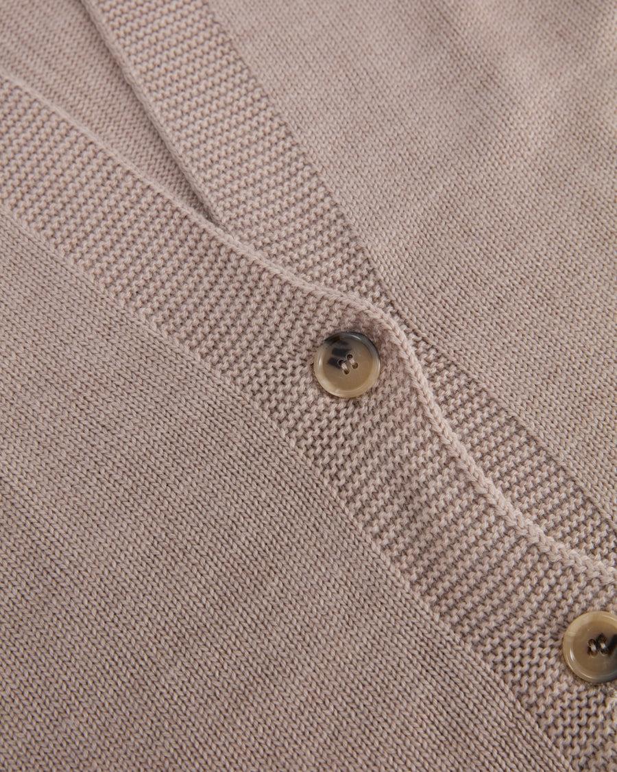 Scaglione CARDIGAN RAGLAN SEAMLESS MERINO BEIGE Sottocosto