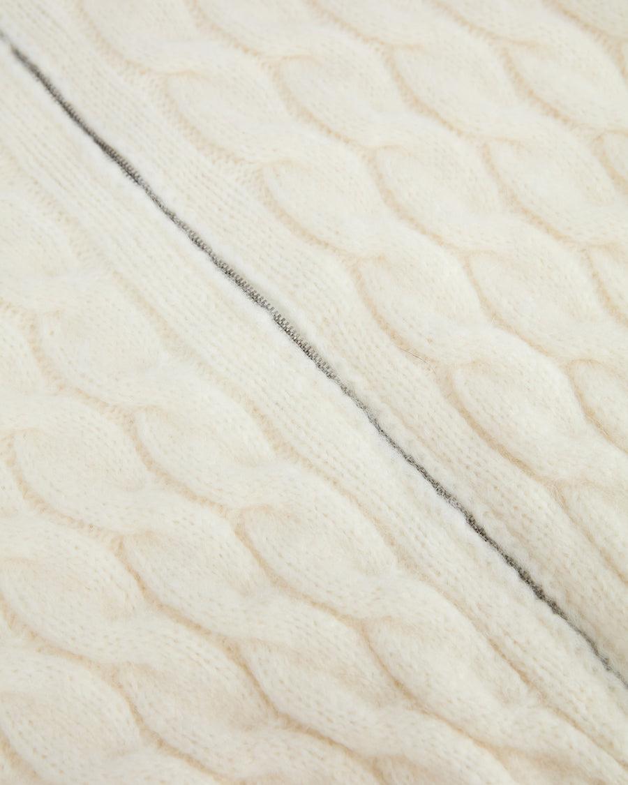 Scaglione BOMBER CORTO ZIP CABLES MILK Economico