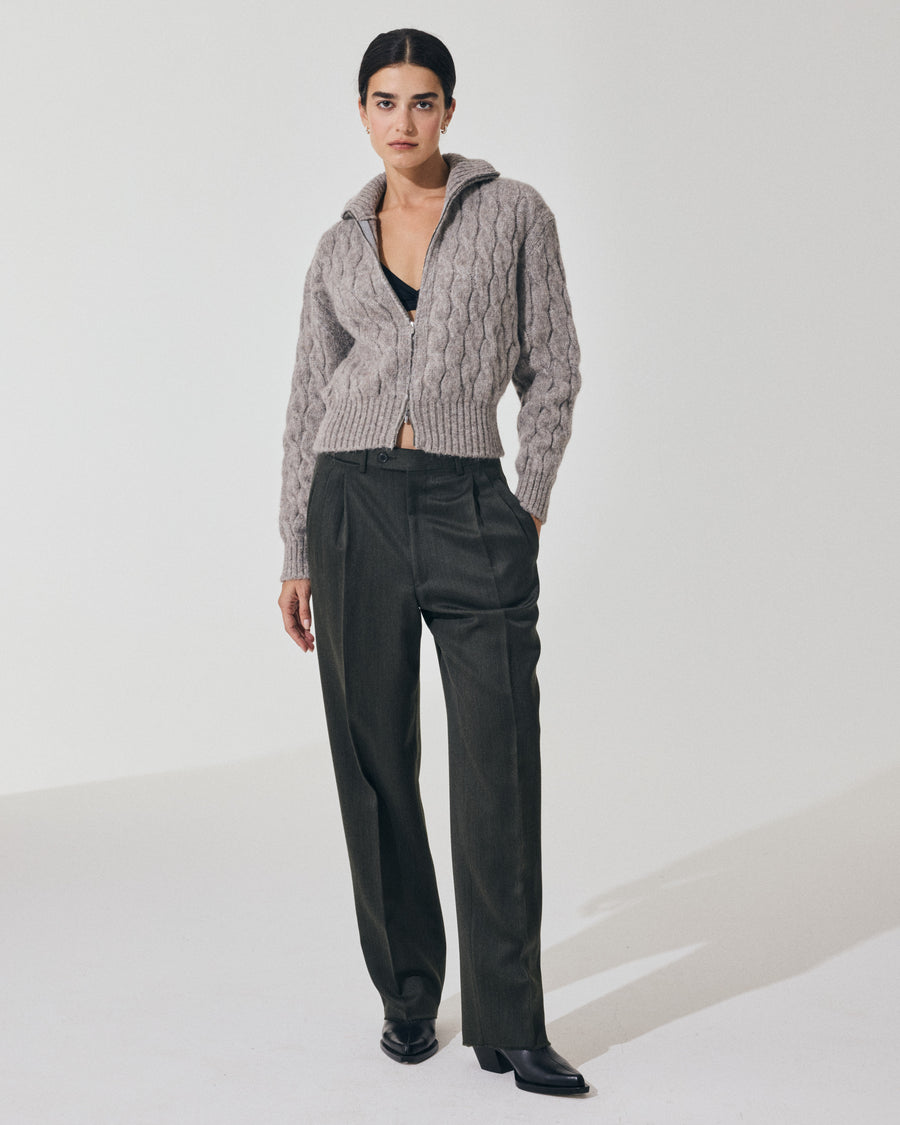 Scaglione BOMBER CORTO ZIP CABLES LTGREY Online