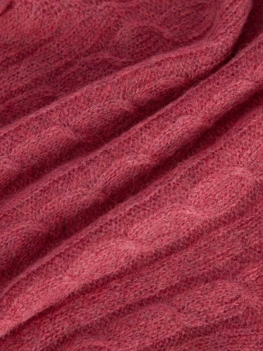 Scaglione ROUND NECK SLIM CABLES ULTRALIGHT DAHLIA Nuova