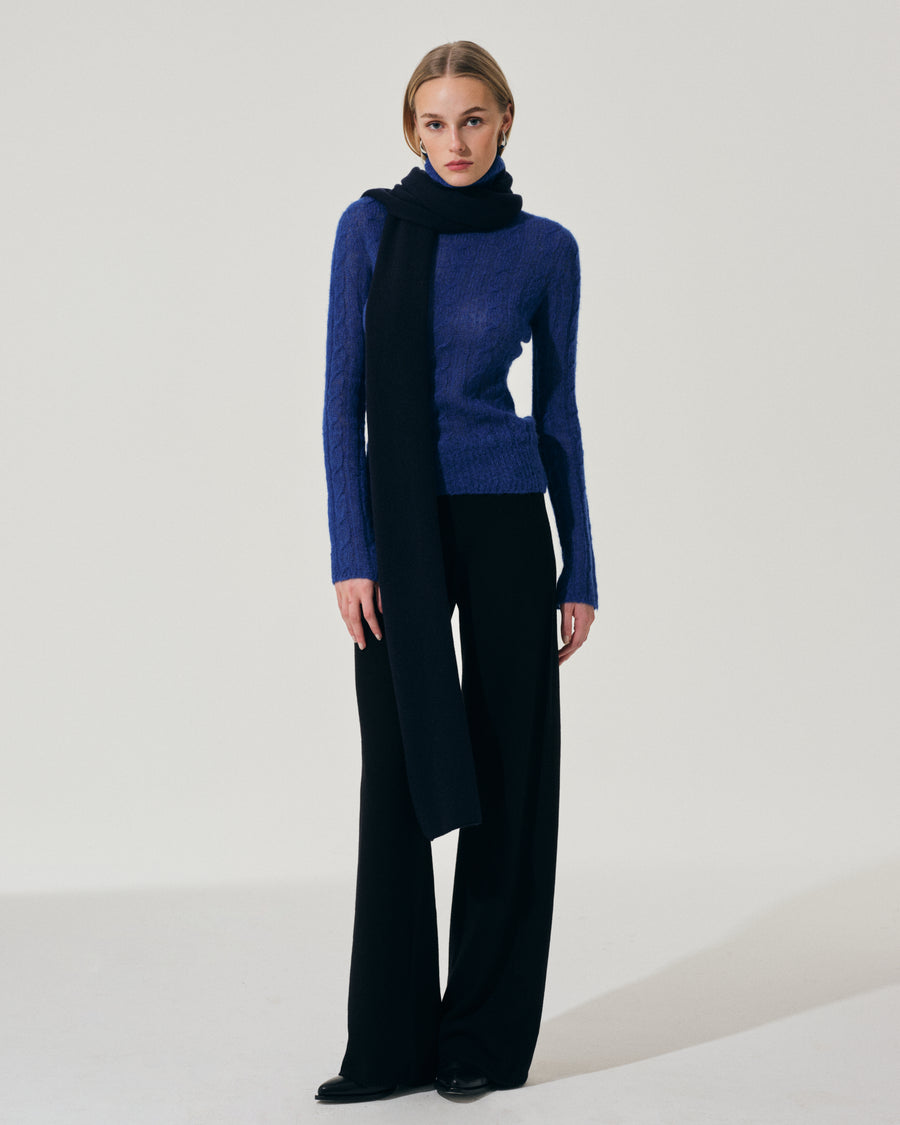 Scaglione TURTLE NECK SLIM CABLES ULTRALIGHT LIMONGE Moda