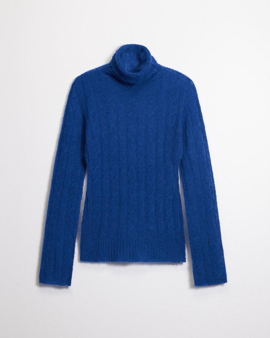 Scaglione TURTLE NECK SLIM CABLES ULTRALIGHT LIMONGE Moda