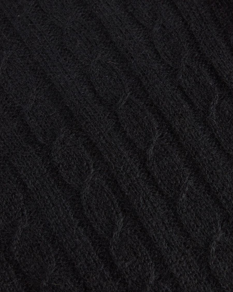 Scaglione TURTLE NECK SLIM CABLES ULTRALIGHT BLACK Italy