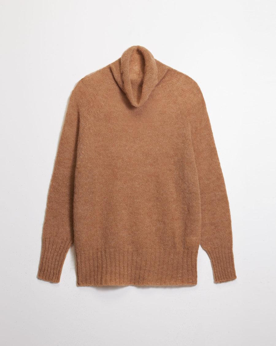 Scaglione TURTLE NECK RAGLAN SEAMLESS CARAMEL Spedizione Gratuita