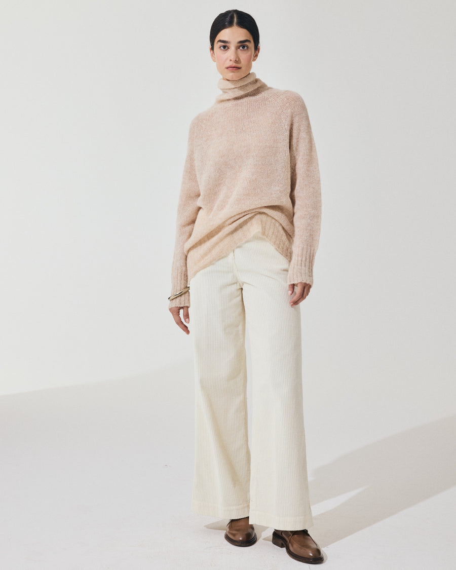 Scaglione TURTLE NECK RAGLAN SEAMLESS SAND Pezzi Unici