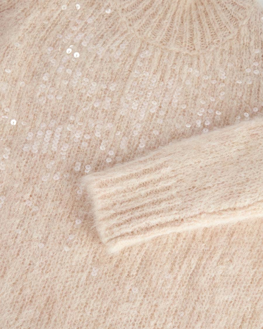 Scaglione T.NECK TRAPEZIO PAILLETTES SAND Qualità Garantita