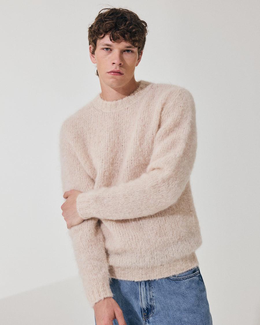 Scaglione ROUND NECK MESSY HAIR SAND Shopping Online
