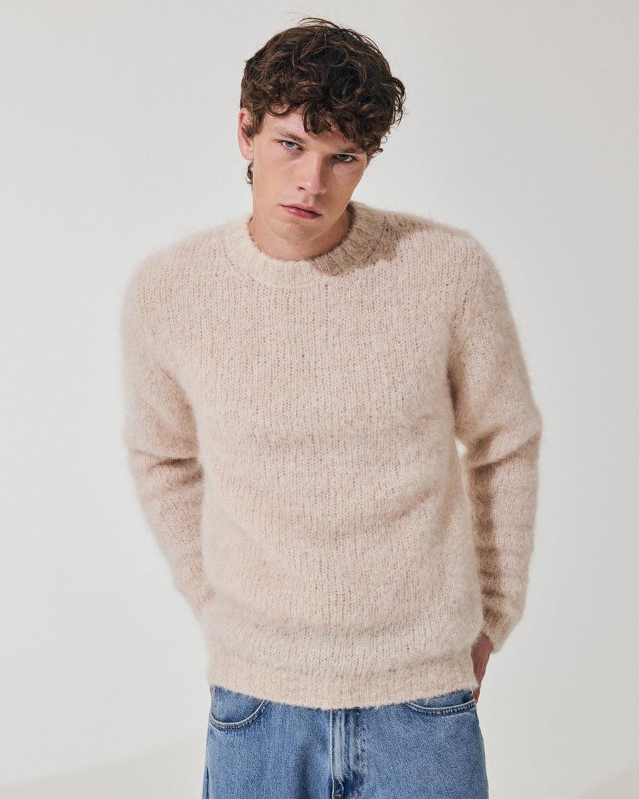 Scaglione ROUND NECK MESSY HAIR SAND Shopping Online