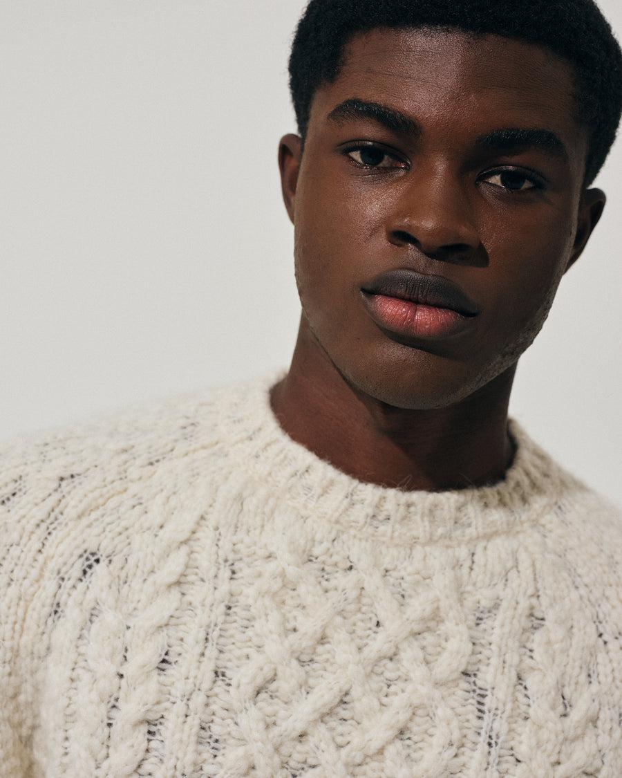 Scaglione ROUND NECK ALPACA ARAN MILK Novità