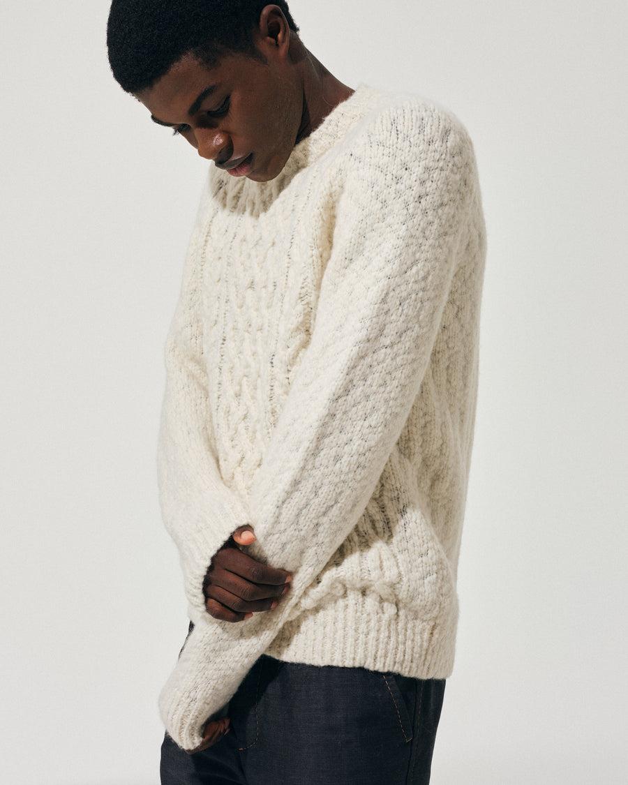 Scaglione ROUND NECK ALPACA ARAN MILK Novità