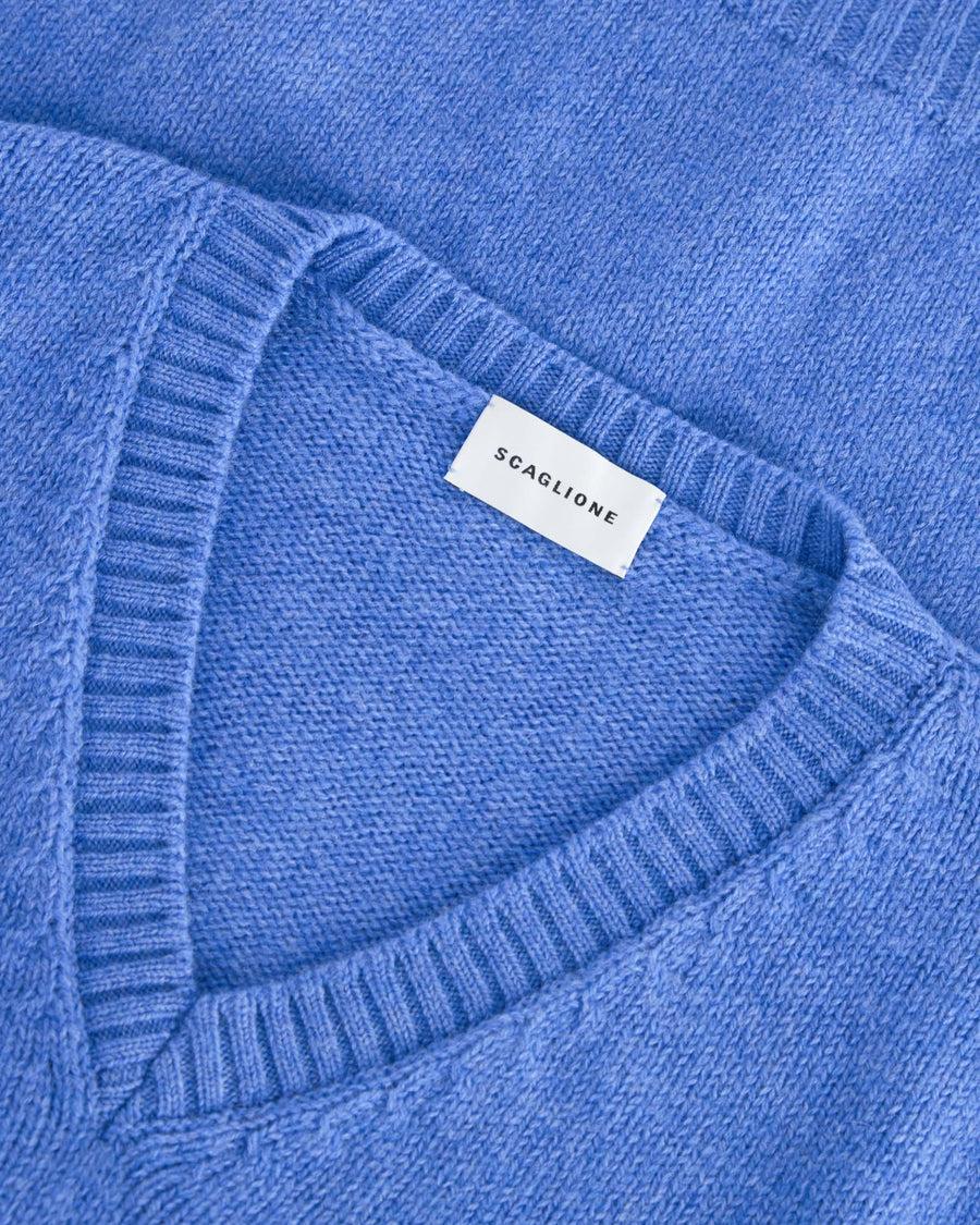 Scaglione GILET SOFTWOOL CORNFLOWER Offerte