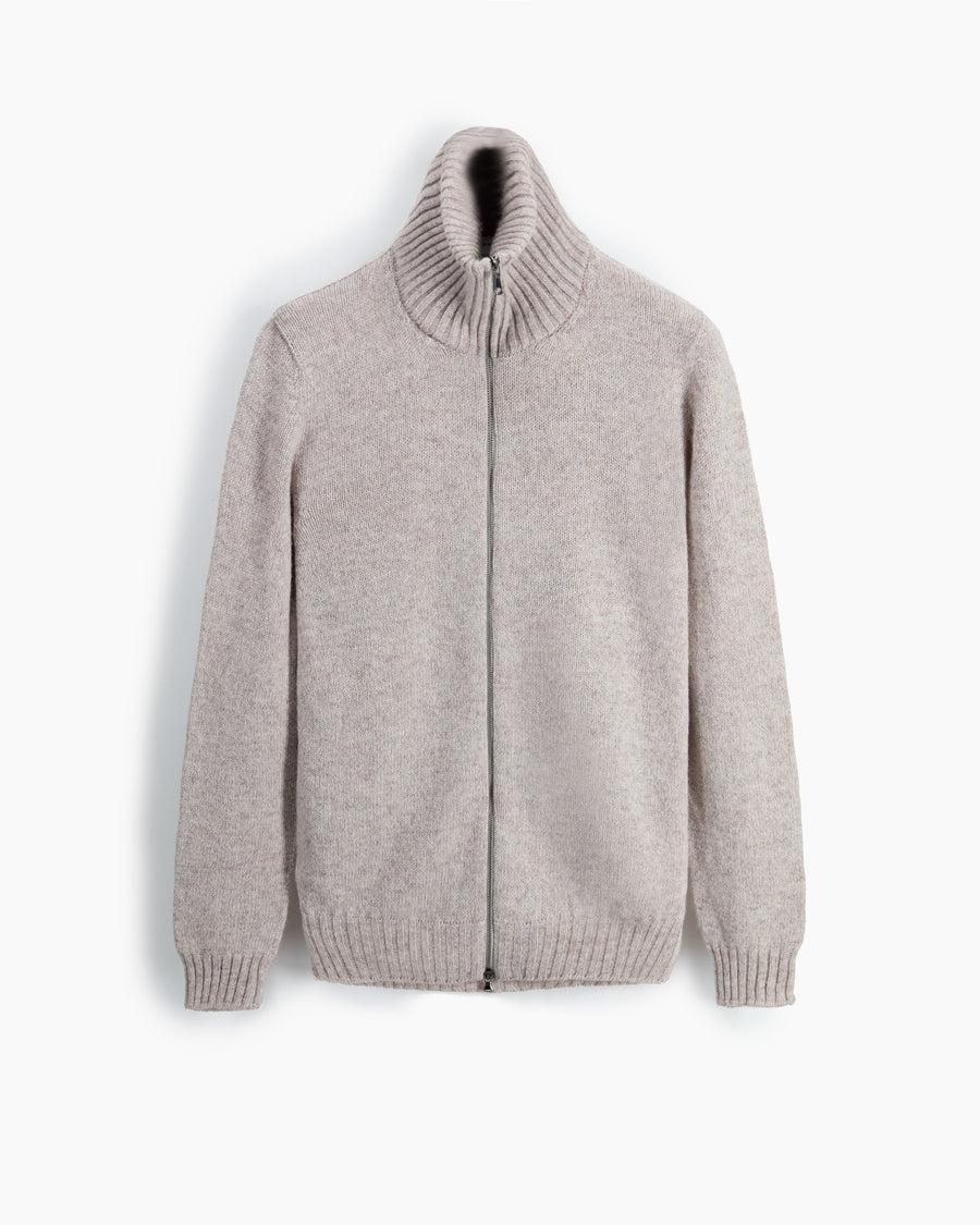 Scaglione ZIPPER SOFTWOOL BEIGE Saldi