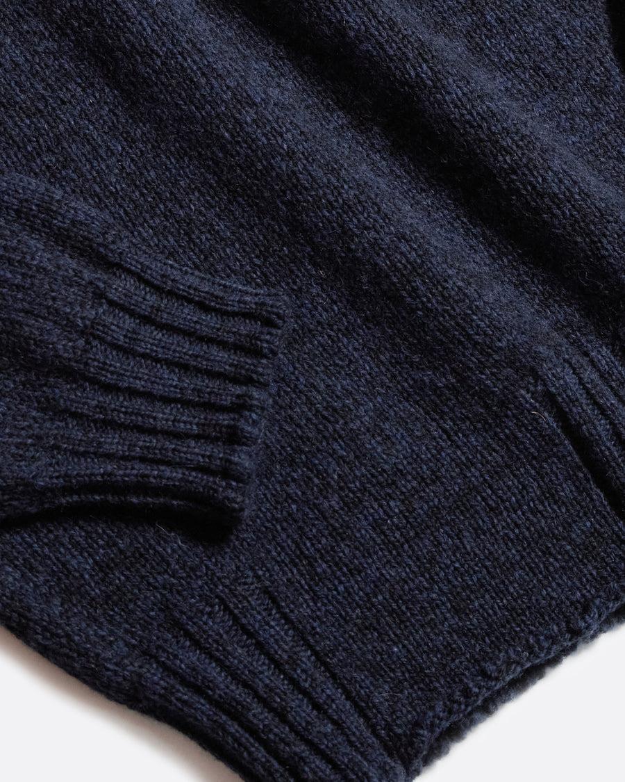 Scaglione ROUND NECK SEAMLESS SOFTWOOL NAVY Italia