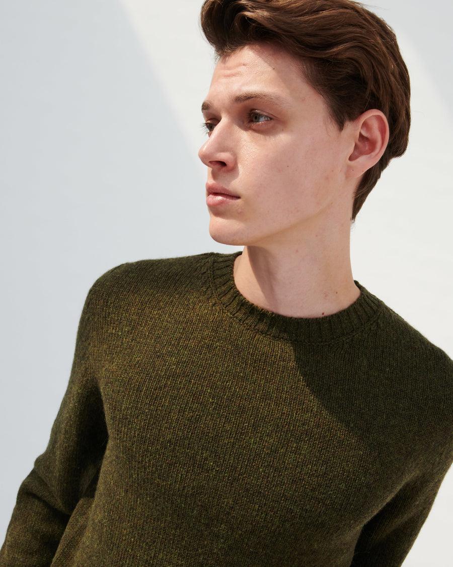 Scaglione ROUND NECK SEAMLESS SOFTWOOL ARMY Shopping online